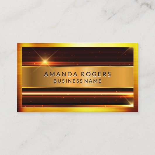 Gold Metallic High Shine | Metall Visitenkarte (Vorderseite)