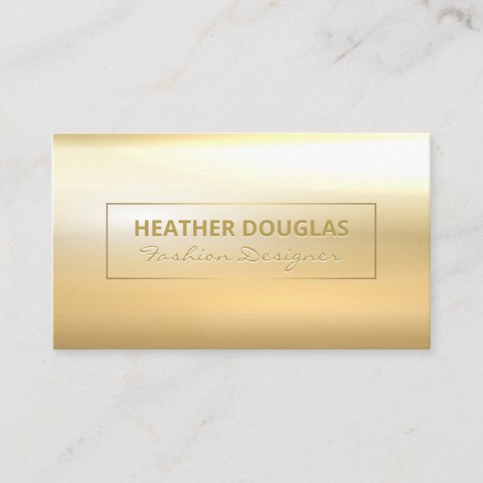 Gold-Metallic-Hintergrund Visitenkarte (Vorderseite)