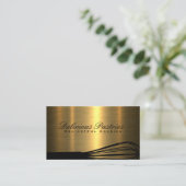 Gold-Metallic-Hintergrund | Whisky Visitenkarte (Stehend Vorderseite)