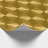 Gold Metallic Holiday Weihnachtsmuster Wrapping Geschenkpapier (Ecke)