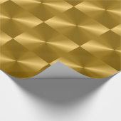 Gold Metallic Holiday Weihnachtsmuster Wrapping Geschenkpapier (Ecke)
