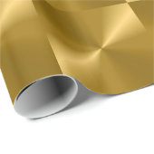 Gold Metallic Holiday Weihnachtsmuster Wrapping Geschenkpapier (Rolleneckpunkt)