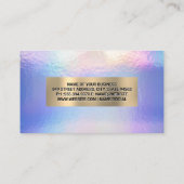 Gold Metallic | Holografischer Iridescent Pastel F Visitenkarte (Rückseite)