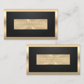 Gold Metallic | Kohlenstofffasermuster Visitenkarte (Vorne/Hinten)