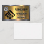 Gold Metallic | Konstruktionslogo | Real Anwesen Visitenkarte (Vorne/Hinten)