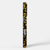 Gold Metallic Leopard Muster auf schwarz Case-Mate iPhone Hülle (Rückseite / Rechts)