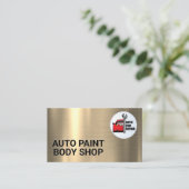 Gold Metallic | Logo für die Reparatur von Auto Visitenkarte (Stehend Vorderseite)