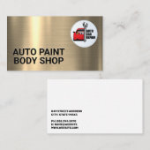 Gold Metallic | Logo für die Reparatur von Auto Visitenkarte (Vorne/Hinten)