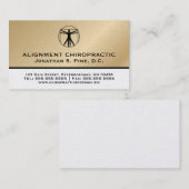 Gold Metallic-Look Chiropraktische Visitenkarten Visitenkarte (Vorne/Hinten)