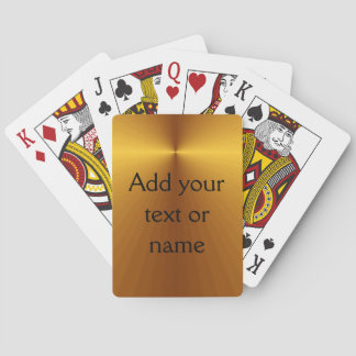 Gold Metallic Look Custom Cards Ihren Namen hinzuf Spielkarten