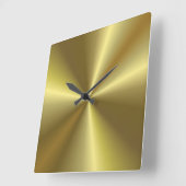 Gold Metallic Look Hintergrund Template Elegant Quadratische Wanduhr (Winkel)