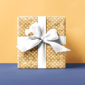 Gold Metallic Look Mermaid Scales Geschenkpapier