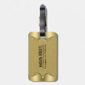 Gold-Metallic-Look mit Diamanten-Muster 2 Gepäckanhänger (Rückseite vertikal)