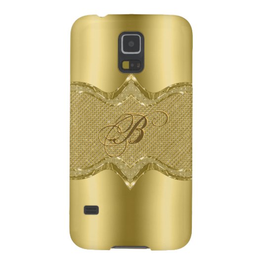 Gold-Metallic-Look mit Diamantmuster 3 Case-Mate Samsung Galaxy Hülle (Rückseite)