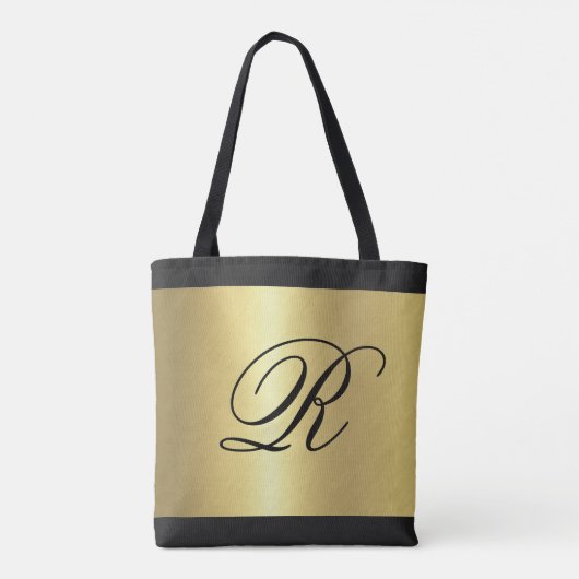 Gold Metallic Look mit Monogram Tasche (Rückseite)
