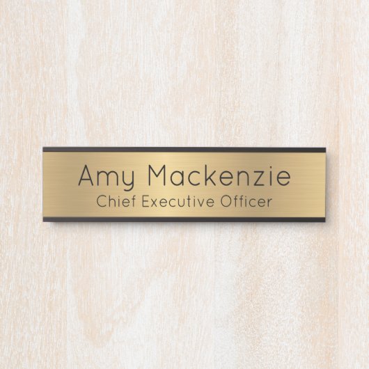 Gold Metallic Look Office Türschild Plakat (Vorderseite )
