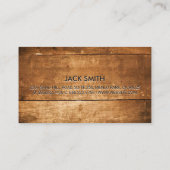 Gold Metallic Lumber Saw | Holzplatte Visitenkarte (Rückseite)