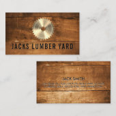 Gold Metallic Lumber Saw | Holzplatte Visitenkarte (Vorne/Hinten)