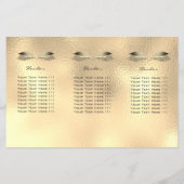 Gold Metallic Makeup Eyes Lashes DL 3 Packungsbeil Flyer (Hinten)