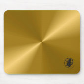Gold Metallic mit Maus Logo Gel Mousepad (Vorne)