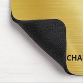 Gold Metallic Mit Monogramm Mousepad (Ecke)