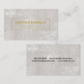 Gold Metallic Moderne schicke Textur Visitenkarte (Vorne/Hinten)