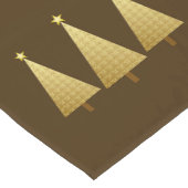 Gold Metallic Moderner Weihnachtsbaum Kurzer Tischläufer (Ecke)