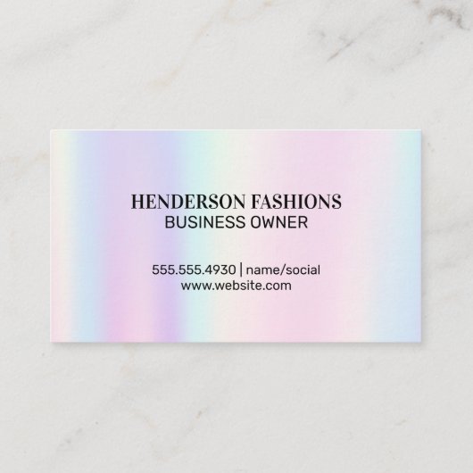 Gold-Metallic-Monogramm | GLITZER TROPFEN | Irisie Visitenkarte (Rückseite)