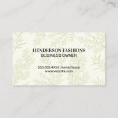 Gold-Metallic-Monogramm | Juniper Branch Visitenkarte (Rückseite)