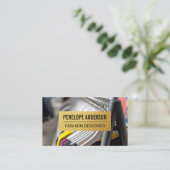 Gold-Metallic-Muster | Kleiderhaken Visitenkarte (Stehend Vorderseite)