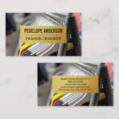 Gold-Metallic-Muster | Kleiderhaken Visitenkarte (Vorne/Hinten)