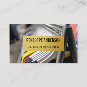 Gold-Metallic-Muster   Kleiderhaken Visitenkarte