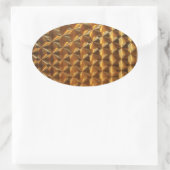 Gold-Metallic-Muster Ovaler Aufkleber (Tasche)