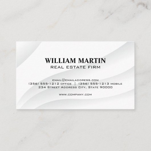 Gold Metallic Real Anwesen Logo Visitenkarte (Rückseite)