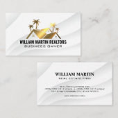 Gold Metallic Real Anwesen Logo Visitenkarte (Vorne/Hinten)