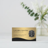 Gold Metallic | Rechtliches Zeichen Visitenkarte (Stehend Vorderseite)