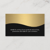 Gold Metallic | Rechtliches Zeichen Visitenkarte (Rückseite)