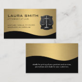 Gold Metallic | Rechtliches Zeichen Visitenkarte (Vorne/Hinten)