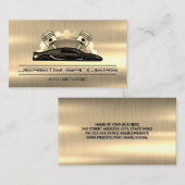 Gold Metallic | Reparatur von Auto Visitenkarte (Vorne/Hinten)