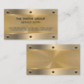 Gold Metallic | Rivets Visitenkarte (Vorne/Hinten)