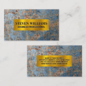 Gold Metallic | Rostmetall Visitenkarte (Vorne/Hinten)