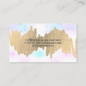 Gold Metallic Scribble | Mosaikmuster Visitenkarte (Rückseite)