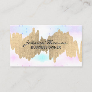Gold Metallic Scribble Mosaikmuster Visitenkarte