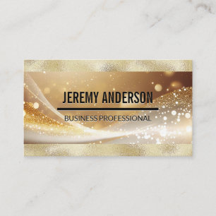 Gold Metallic Shimmer Shine   Boke Visitenkarte