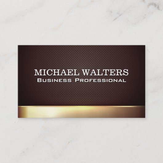 Gold Metallic Shine | Perforated Mesh Visitenkarte (Vorderseite)