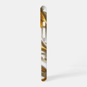 Gold Metallic Silk Texture iPhone 16 Hülle (Linke Seite)