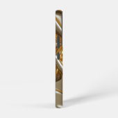 Gold Metallic Silk Texture Samsung Galaxy Hülle (Rechte Seite)