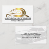 Gold Metallic Sports Car Logo Visitenkarte (Vorne/Hinten)