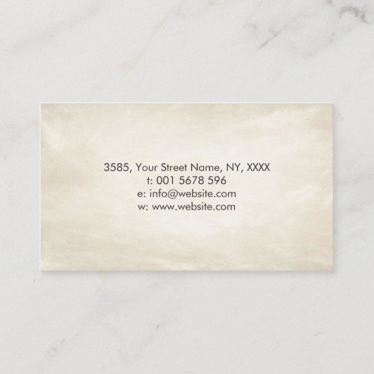 Gold Metallic Sri Yantra / Sri Chakra Visitenkarte (Rückseite)