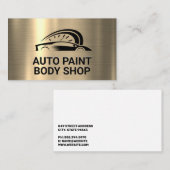 Gold Metallic | Stilvolles Auto-Logo Visitenkarte (Vorne/Hinten)